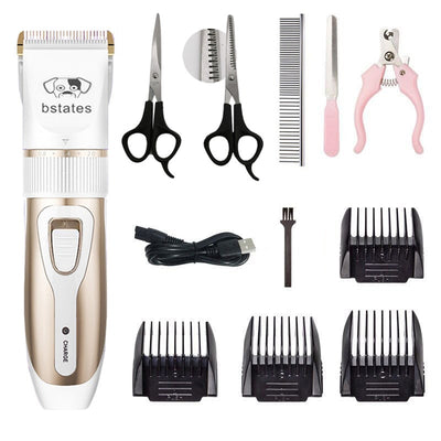 BOUSSAC Professional Dog Grooming Kit with Rechargeable Wireless Clippers