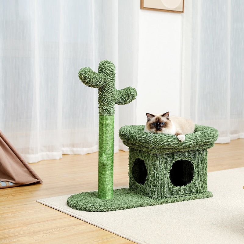 Cute Cactus Cat Tree Toy